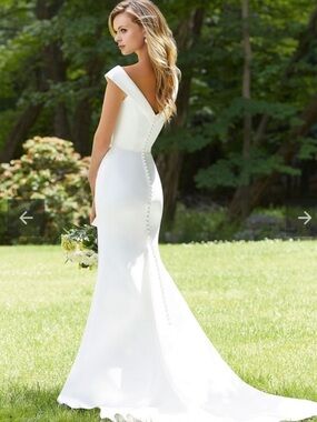 Mori Lee Mikado Off-Shoulder Wedding Dress